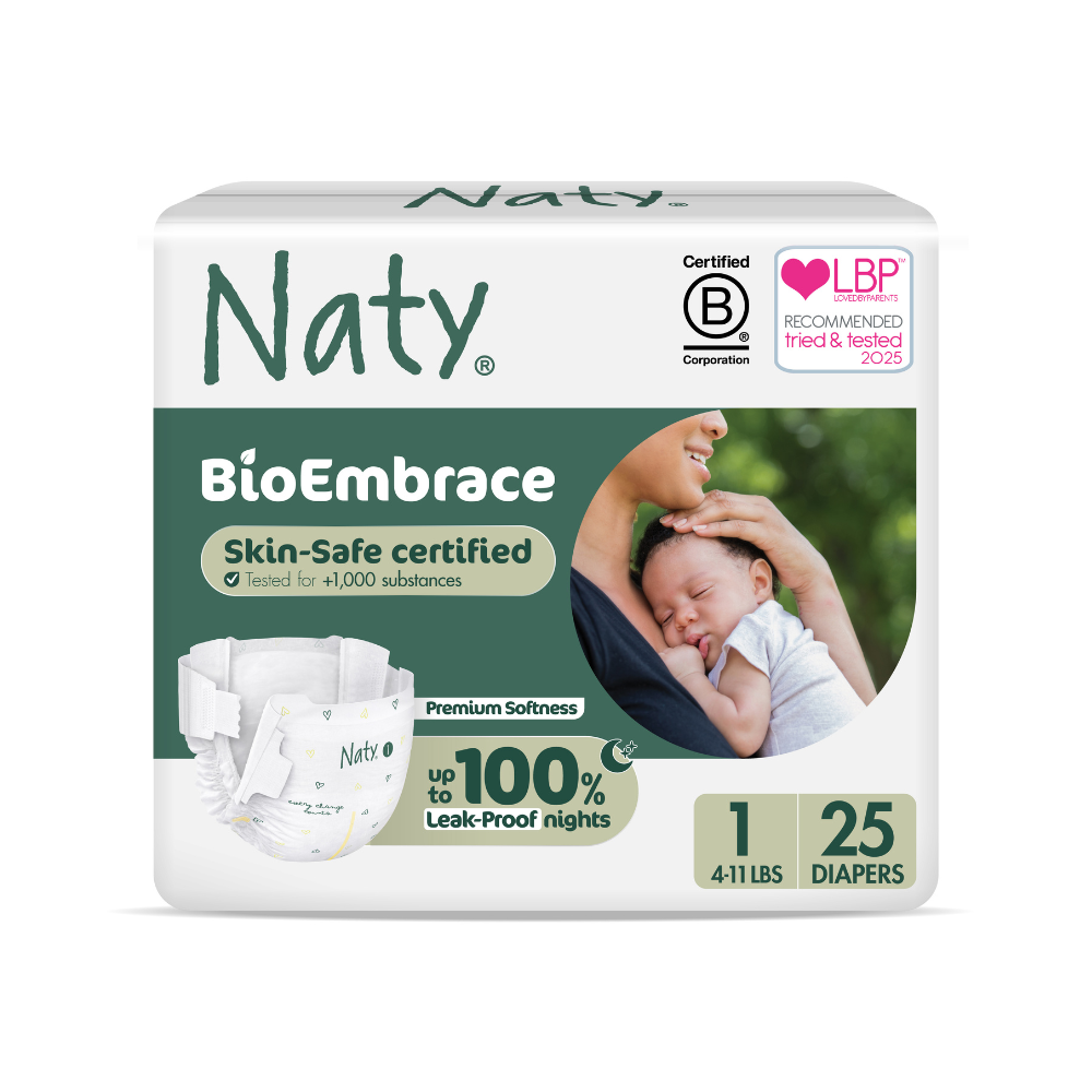 25 x BioEmbrace Diapers (size 1), , large, Eco by Naty