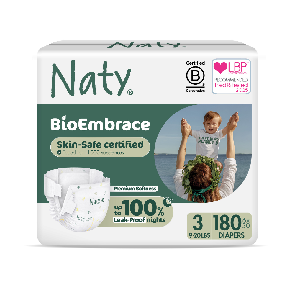 180 x BioEmbrace Diapers (size 3), , large, Eco by Naty