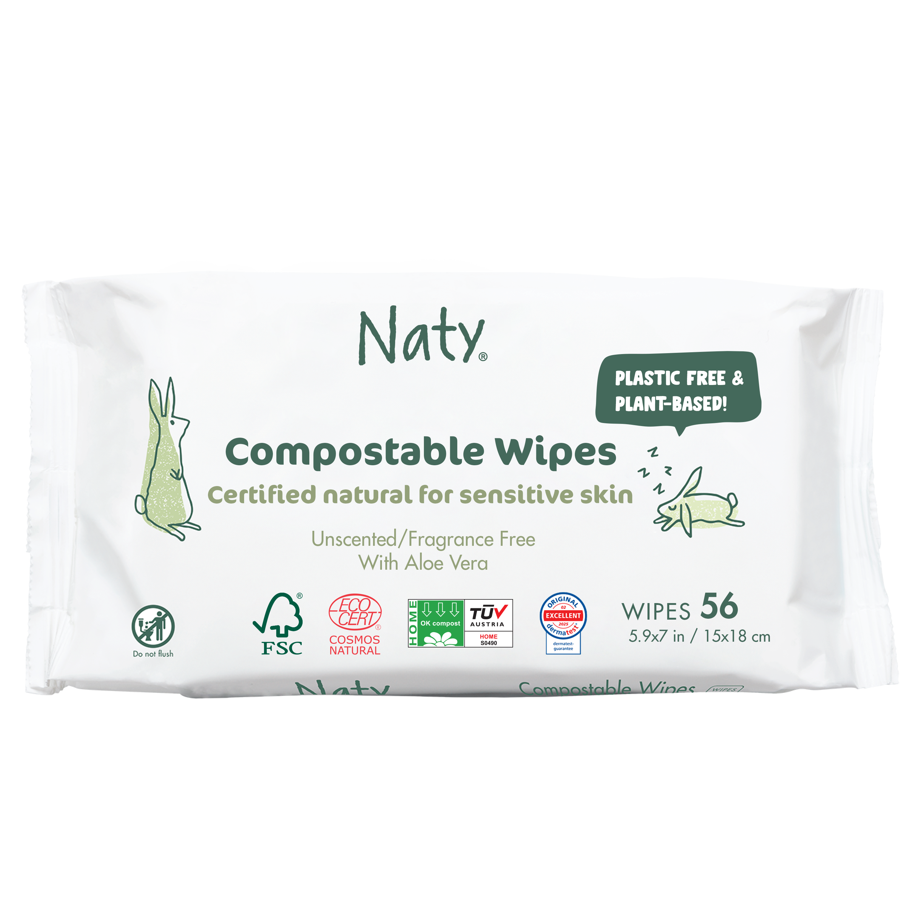 Feuchttcher mit Aloe Vera - aus natrlichen & erneuerbaren Materialien |  Naty.com