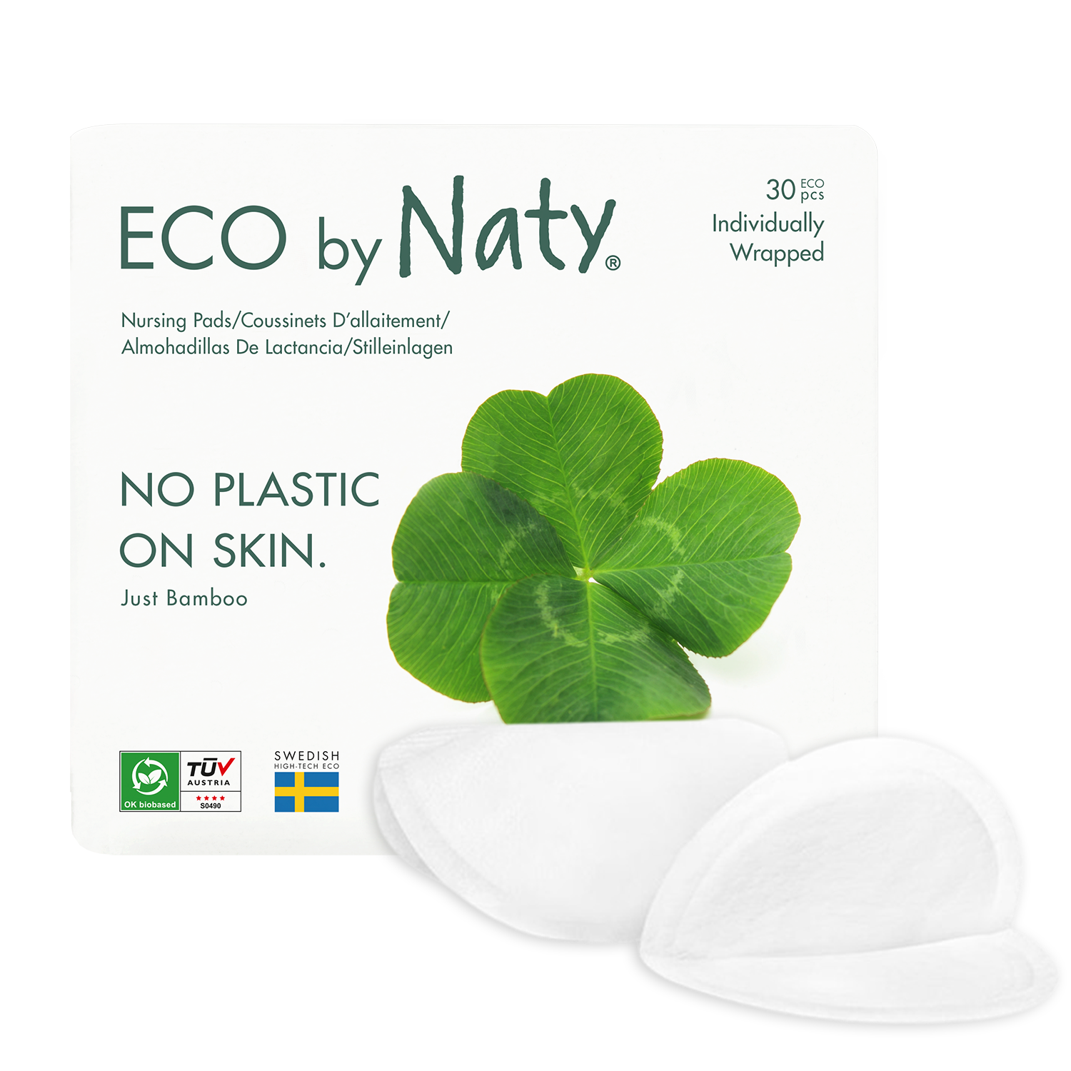 Discos absorbentes para lactancia ecológicos, de origen vegetal y