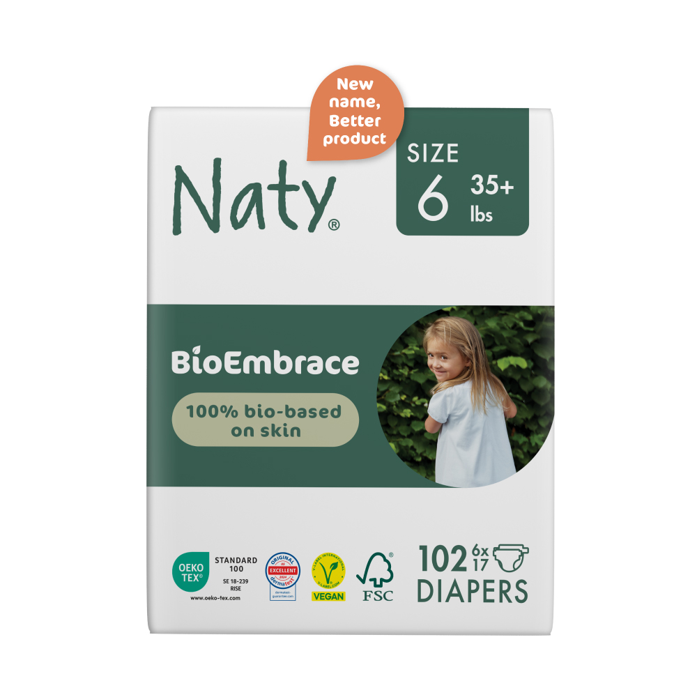 102 x BioEmbrace Diapers (size 6), , large, Eco by Naty