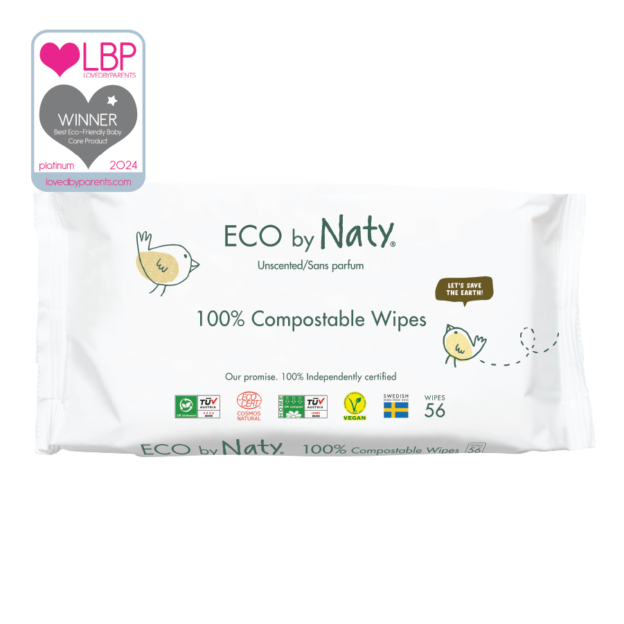 Compostable Wipes (56 wipes), , large, Eco by Naty