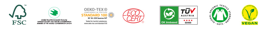 Certificados por las organizaciones ecológicas más exigentes del mundo